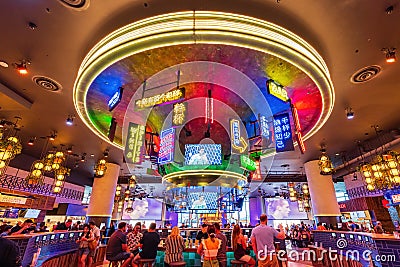 Famous Food Street Eats of the Resorts World casino Editorial Stock Photo