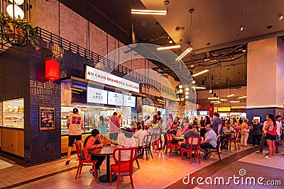 Famous Food Street Eats of the Resorts World casino Editorial Stock Photo