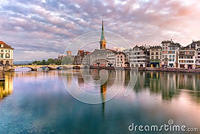 Zurich, the largest city in Switzerland Stock Photo