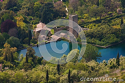 The famous garden of Ninfa in the lazio region Stock Photo