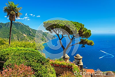 The famous garden of Villa Rufolo,Ravello,Amalfi coast,Italy Stock Photo