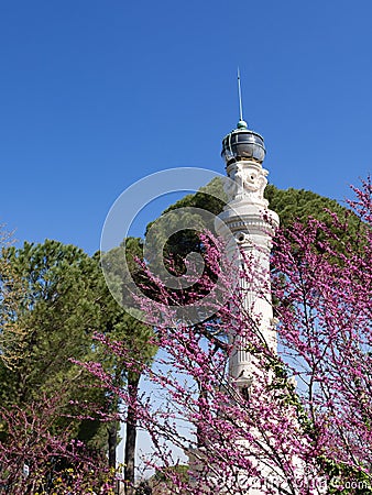 The famous Giancolo lighthouse in Rome Stock Photo