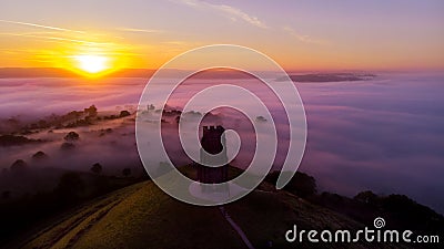 The famous Glastonbury Tor Stock Photo