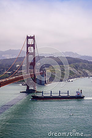 World famous Golden Gate Bridge in San Francisco Editorial Stock Photo