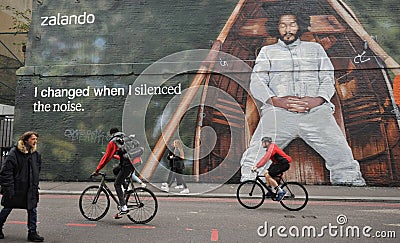 Graffiti work on the iconic streets of Shoreditch in East London, England Editorial Stock Photo