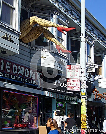 Famous haight ashbury district in san francisco Editorial Stock Photo