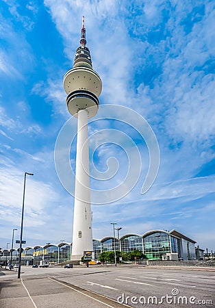 Famous Heinrich-Hertz-Turm, in the city Hamburg, Germany Stock Photo