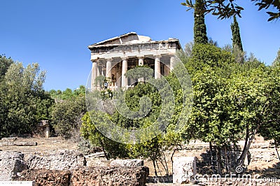 Hephaistos temple in Athens, Greece Stock Photo