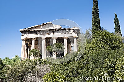 Hephaistos temple in Athens, Greece Stock Photo