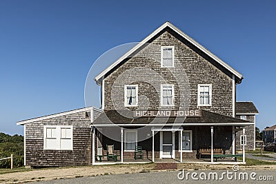 Famous highland house at the northern part of the island Cape Cod Editorial Stock Photo