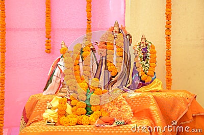 The famous hindu festival Sri Rama Navami in India Stock Photo