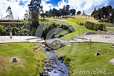 Famous historic Bridge of Boyaca in Colombia. The Colombian independence Battle of Boyaca took place here on August 7, 1819 Stock Photo