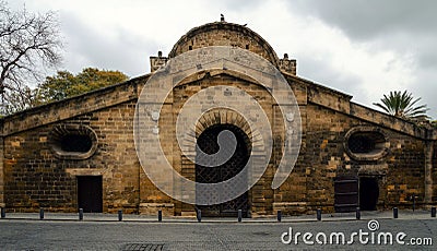 Famous historical building landmark of Famagusta Gate in the city of Nicosia in Cyprus. Editorial Stock Photo