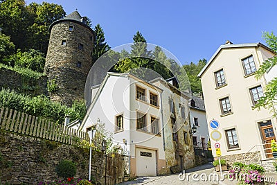 The famous and historical Vianden Castle Editorial Stock Photo