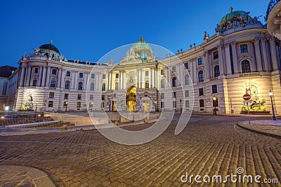 The famous Hofburg with the Heldenplatz Stock Photo