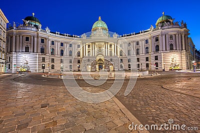 The famous Hofburg with the Michaelerplatz Stock Photo