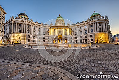 The famous Hofburg and St Michaels square Stock Photo