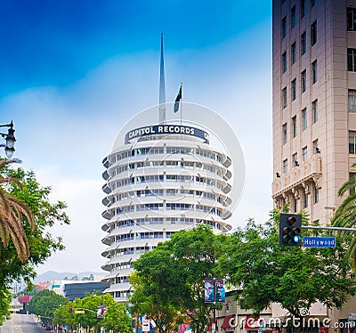 Famous Hollywood Capitol Records Editorial Stock Photo