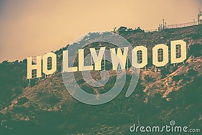 Famous Hollywood Hills Editorial Stock Photo