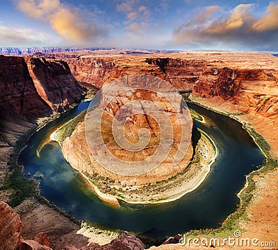 Famous Horse Shoe Bend Stock Photo