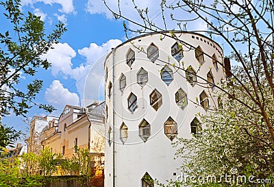 Famous house of architect Melnikov on Arbat street - Moscow Russ Stock Photo