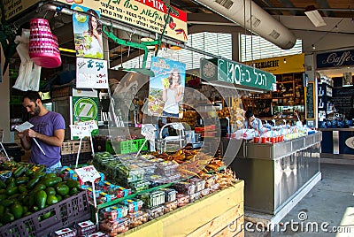 Famous indoors food market Tel Aviv Israel Editorial Stock Photo