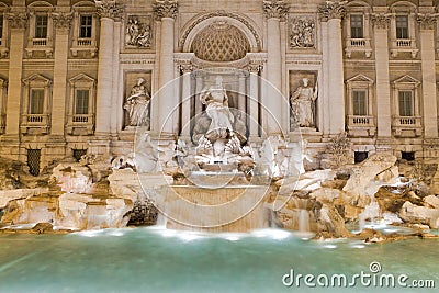 Famous Italy Rome landmark fountain di trevi Stock Photo