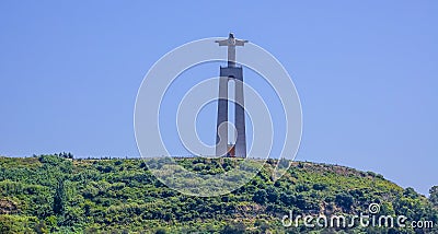 Famous Jesus Christ statue on the hill of Lisbon - Cristo monument - LISBON - PORTUGAL - JUNE 17, 2017 Stock Photo