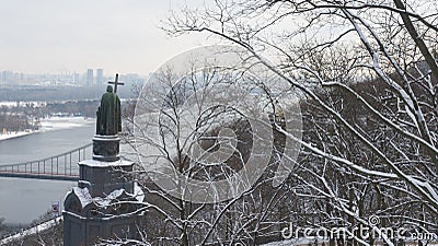 The famous Kiev monument Saint Vladimir the Baptist Stock Photo