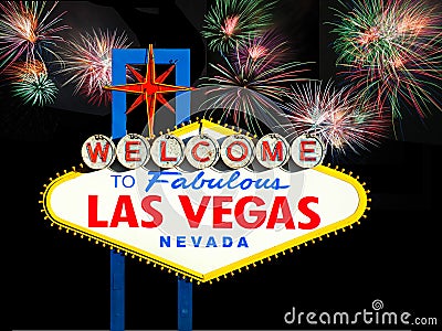Famous Las Vegas Welcome Sign Stock Photo