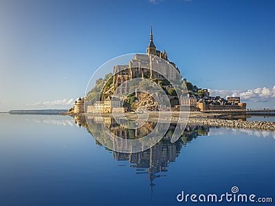 Famous Le Mont Saint-Michel, Normandy, France Stock Photo