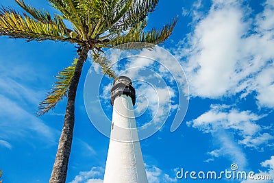 Famous lighthouse at Key Biscayne, Miami Stock Photo