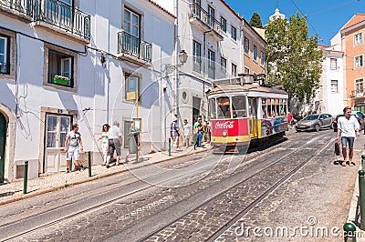 Famous Lisbon tram number 28 Editorial Stock Photo