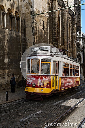 The famous Lisbon trams Editorial Stock Photo