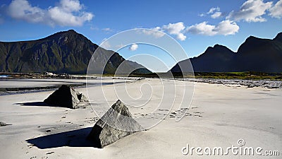 Famous Lofoten, Norway Landscape, Nordland Stock Photo