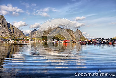 Famous Lofoten, Norway Landscape, Nordland Stock Photo