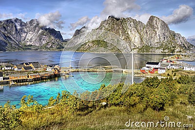 Famous Lofoten, Norway Landscape, Nordland Stock Photo