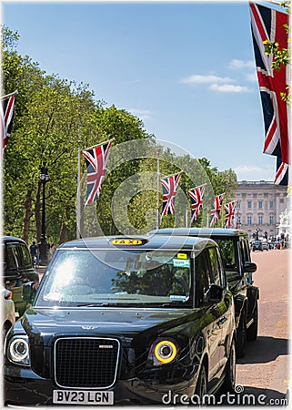 The famous London black cab Mall, London, Great Britain Editorial Stock Photo