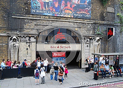 The famous London Dungeon exhibition. Editorial Stock Photo