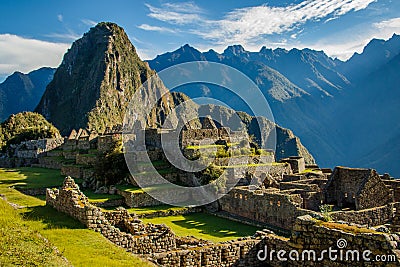 Famous Machu Picchu ruins, near Cuzco, Peru Stock Photo