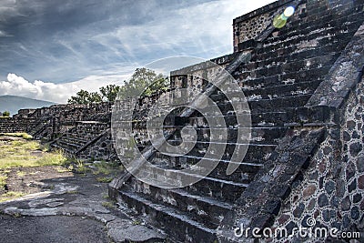 Famous and majestuous Mexican archaeological site Stock Photo