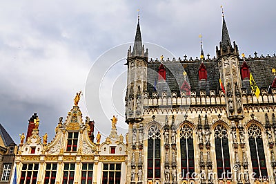 Burg Square, Bruges, Belgium Stock Photo