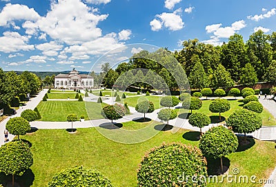 Famous Melk Abbey garden pavilion in lower Austria Editorial Stock Photo