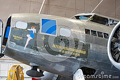Famous Memphis Belle Restoration in Process Editorial Stock Photo