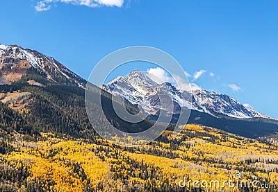 Wilson Peak Near Telluride CO In Fall Stock Photo