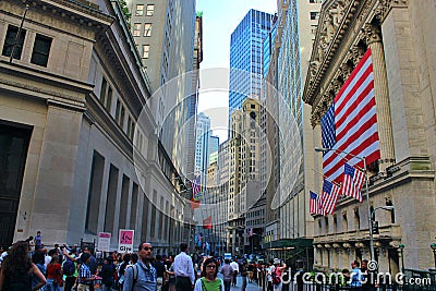 Famous New York Stock Exchange Building in New York Editorial Stock Photo