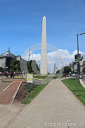 Obeleisk of the city of Buenos Aires Editorial Stock Photo