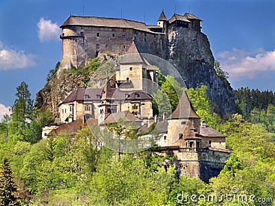 Famous Orava Castle, Slovakia Stock Photo