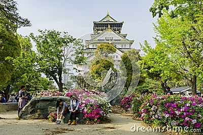 The famous Osaka Castle Editorial Stock Photo