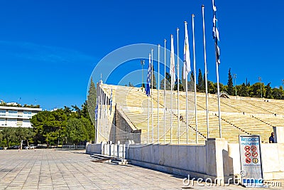 Famous Panathenaic Stadium of the first Olympic Games Athens Greece Editorial Stock Photo